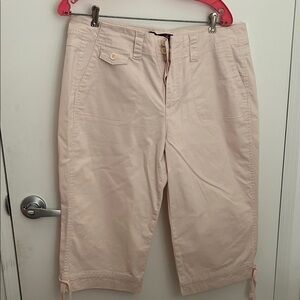 Gloria Vanderbilt Light Pink Drawstring Hem Bermuda Shorts